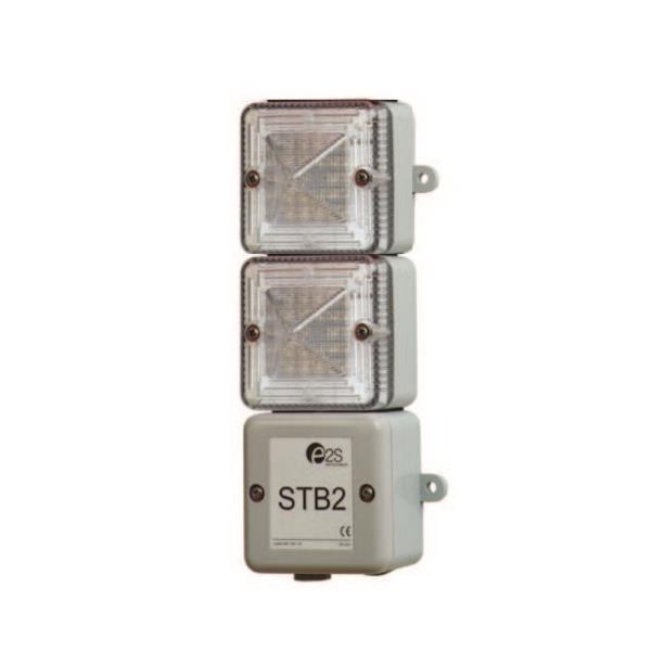 STB2DC024MS11238 E2S  LED Alarm Tower STB2DCG 24vDC [red] with RED & GREEN LED Elements